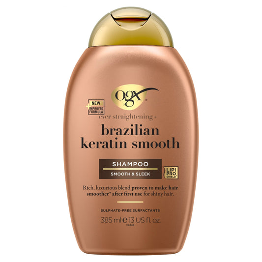 OGX Brazilian Keratin Smooth Shampoo for Dry Hair 385ml — image 1