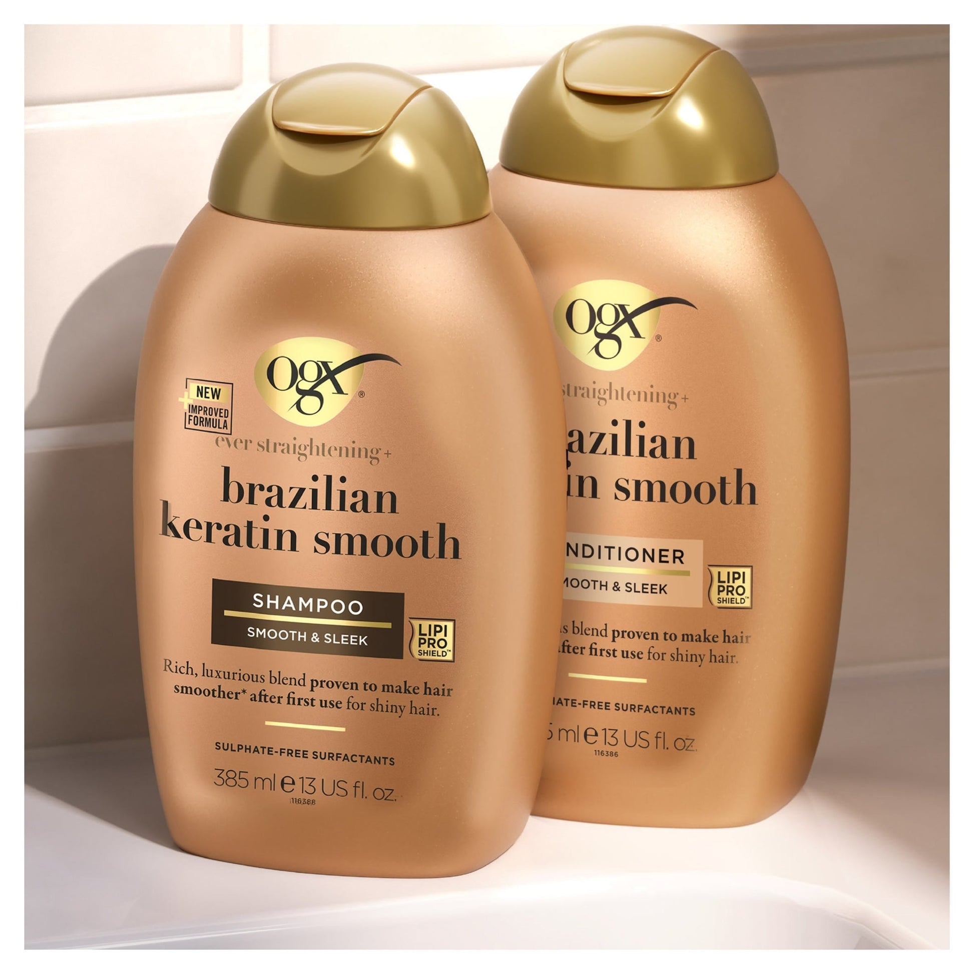 OGX Brazilian Keratin Smooth Shampoo for Dry Hair 385ml — image 2