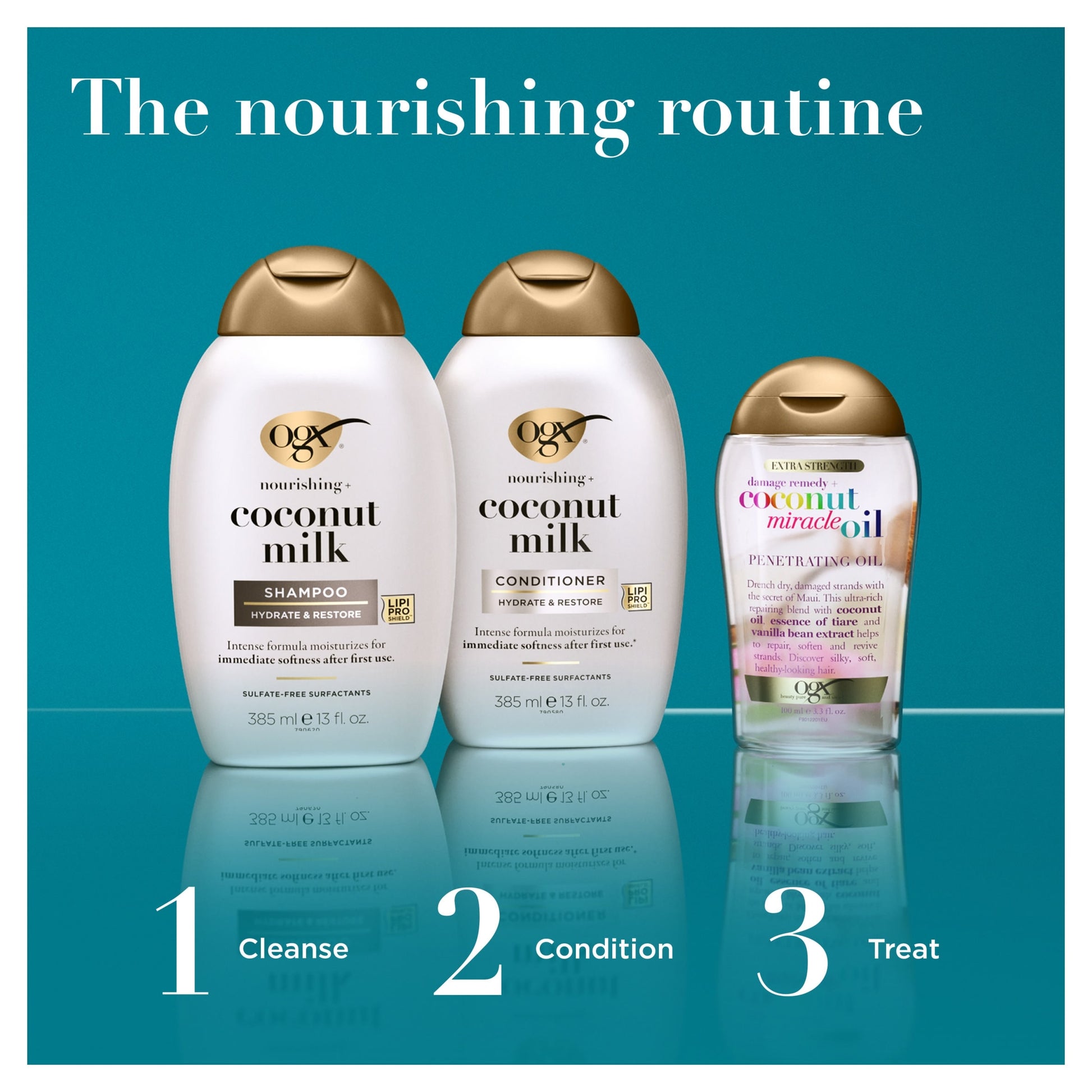 OGX Coconut Milk Conditioner for Dry and Damaged Hair 385ml — image 5