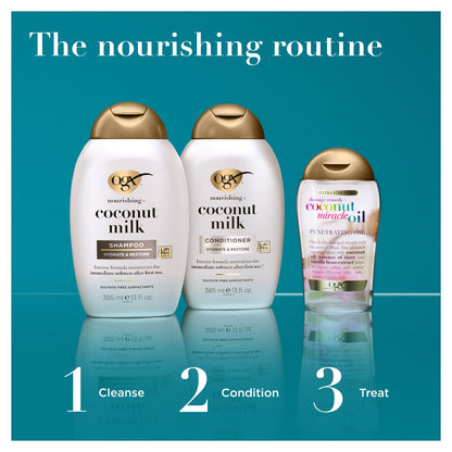 OGX Coconut Milk Conditioner for Dry and Damaged Hair 385ml — image 5