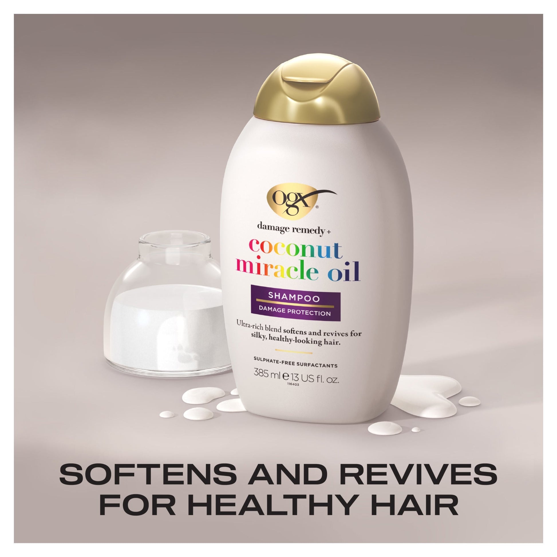 OGX Coconut Miracle Oil Shampoo for Damaged Hair 385ml — image 2