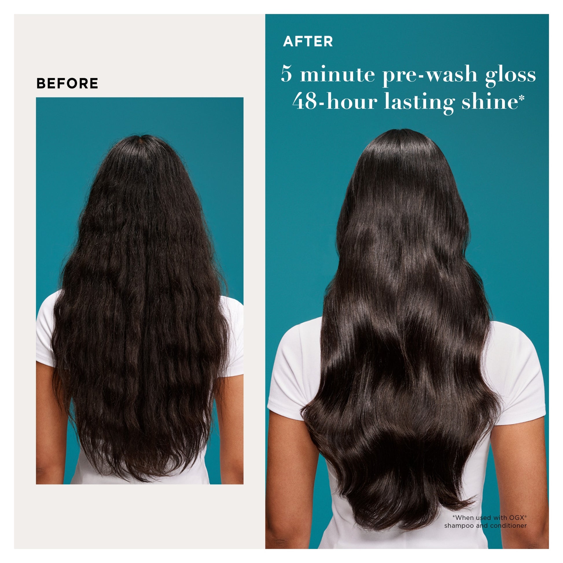OGX Mirror Shine +Argan Oil Pre-Wash Hair Gloss 118ml — image 3