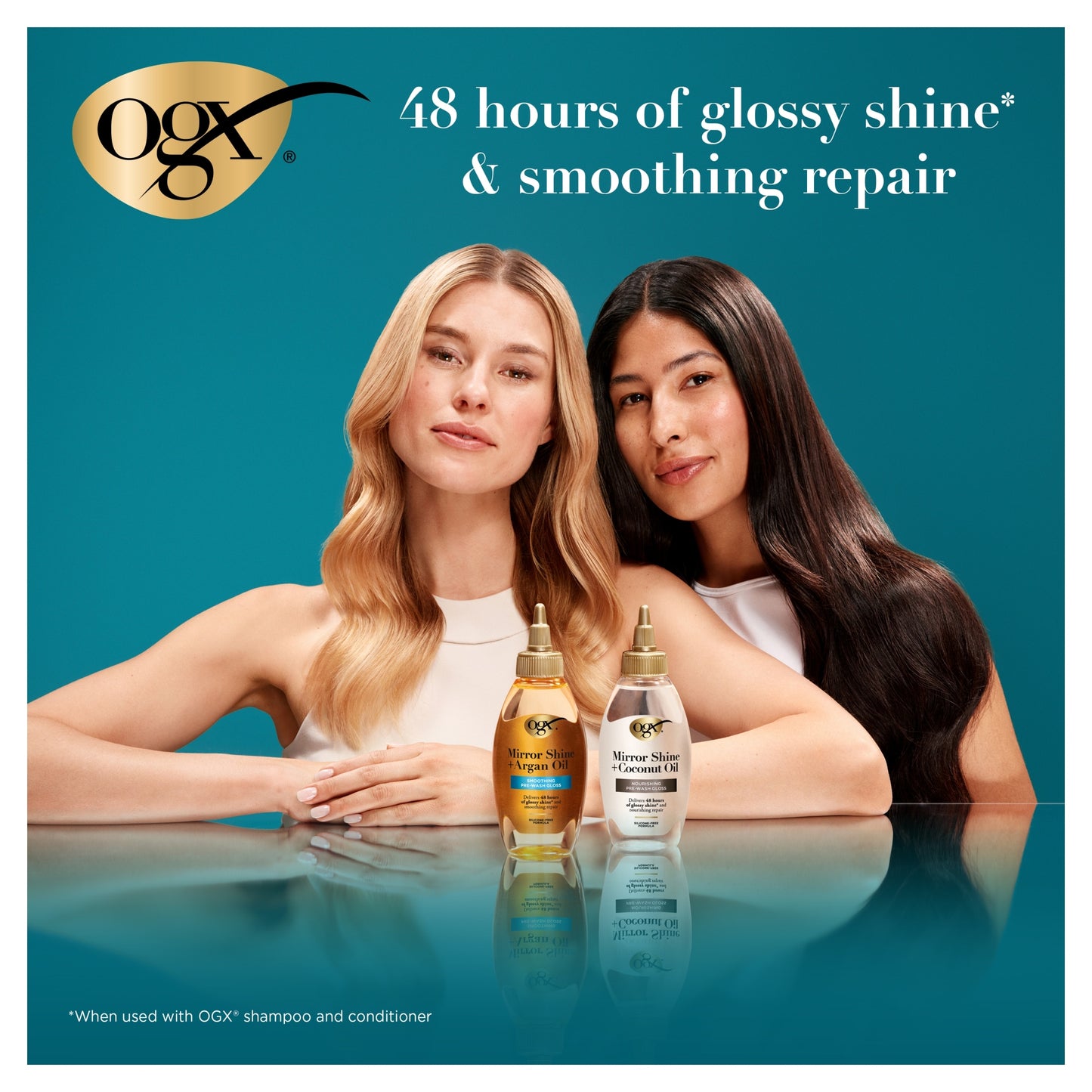 OGX Mirror Shine +Argan Oil Pre-Wash Hair Gloss 118ml — image 4
