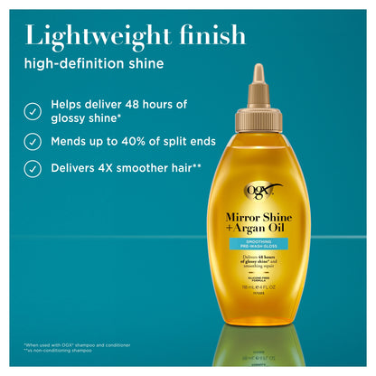 OGX Mirror Shine +Argan Oil Pre-Wash Hair Gloss 118ml — image 5