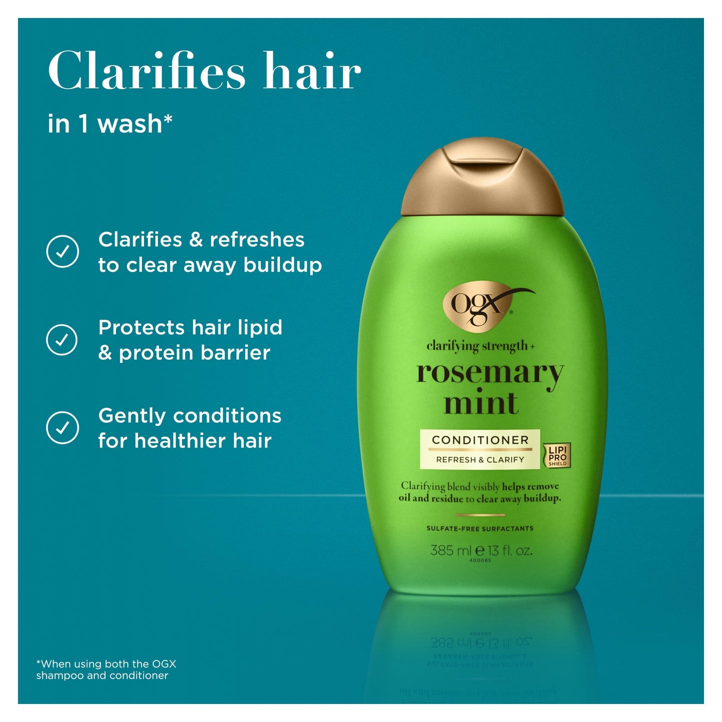 OGX Refreshing Scalp + Rosemary Mint Conditioner 385ml — image 3
