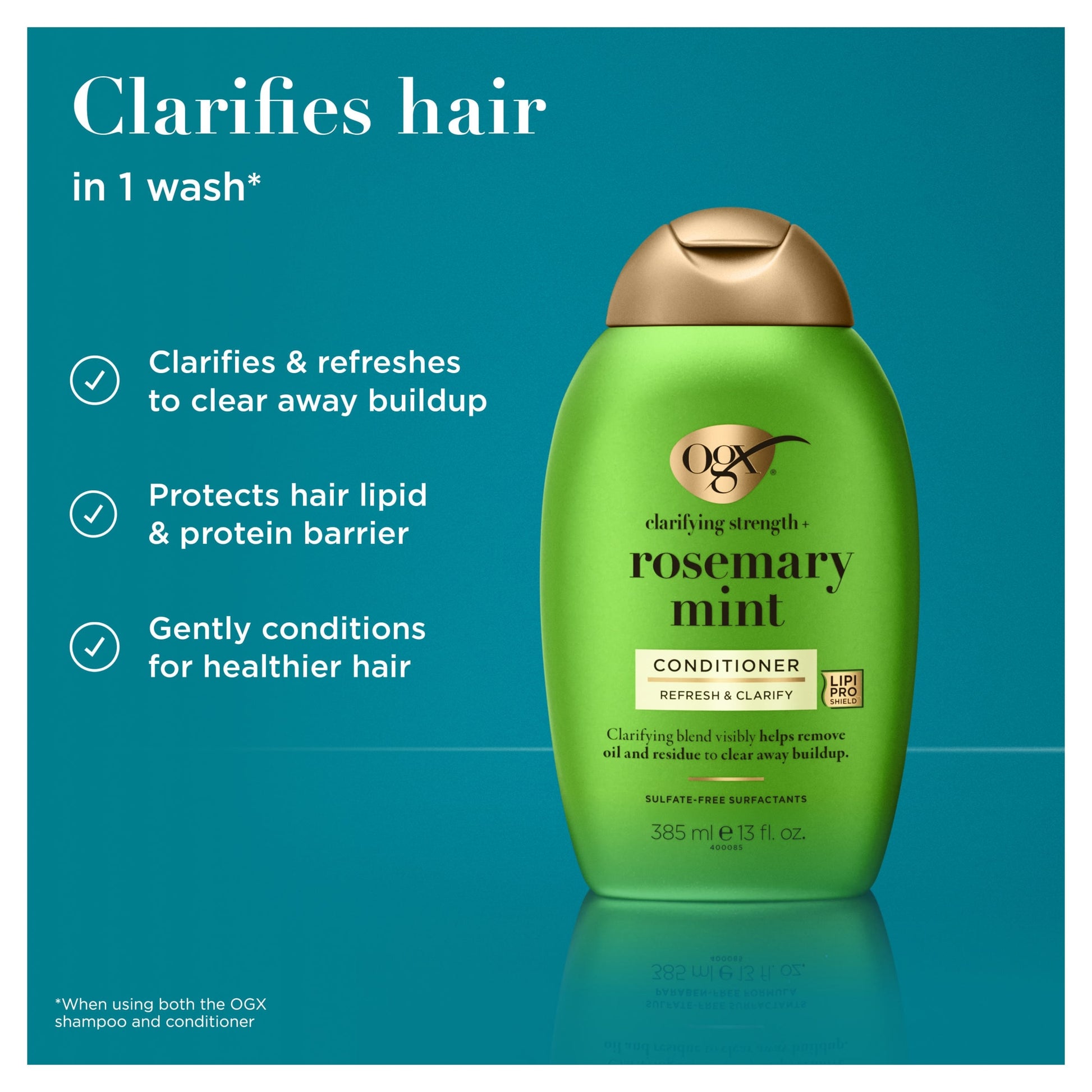 OGX Refreshing Scalp + Rosemary Mint Conditioner 385ml — image 3