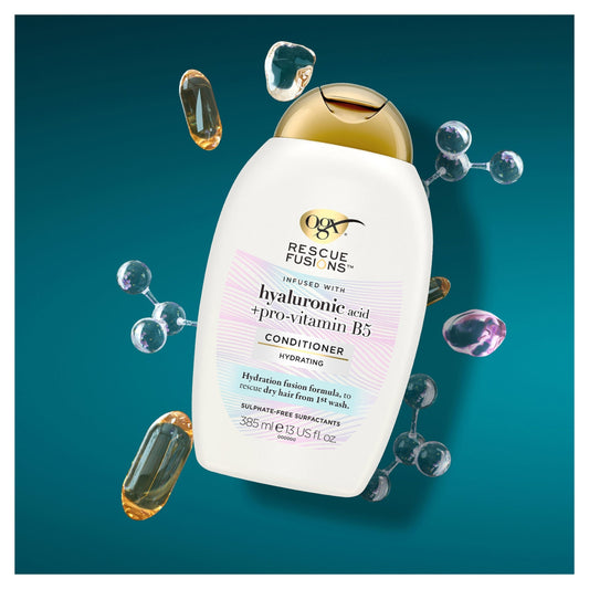 OGX Rescue Fusions Hyaluronic Acid +Pro-Vitamin B5 Conditioner 385ml — image 2