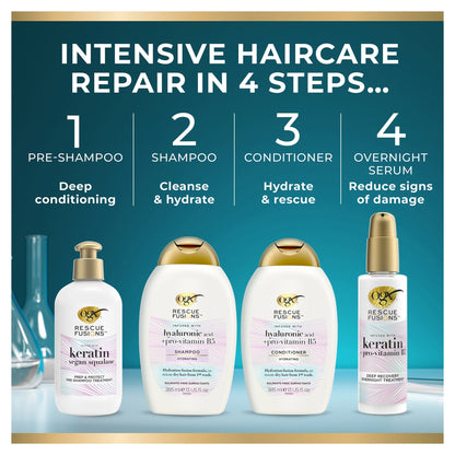 OGX Rescue Fusions Hyaluronic Acid +Pro-Vitamin B5 Conditioner 385ml — image 4