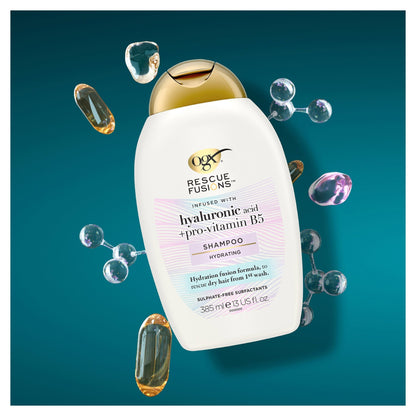 OGX Rescue Fusions Hyaluronic Acid +Pro-Vitamin B5 Shampoo 385ml — image 2