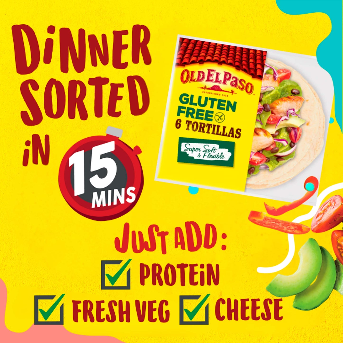 Old El Paso 6 Regular Gluten Free Tortilla Wraps 216G — image 2