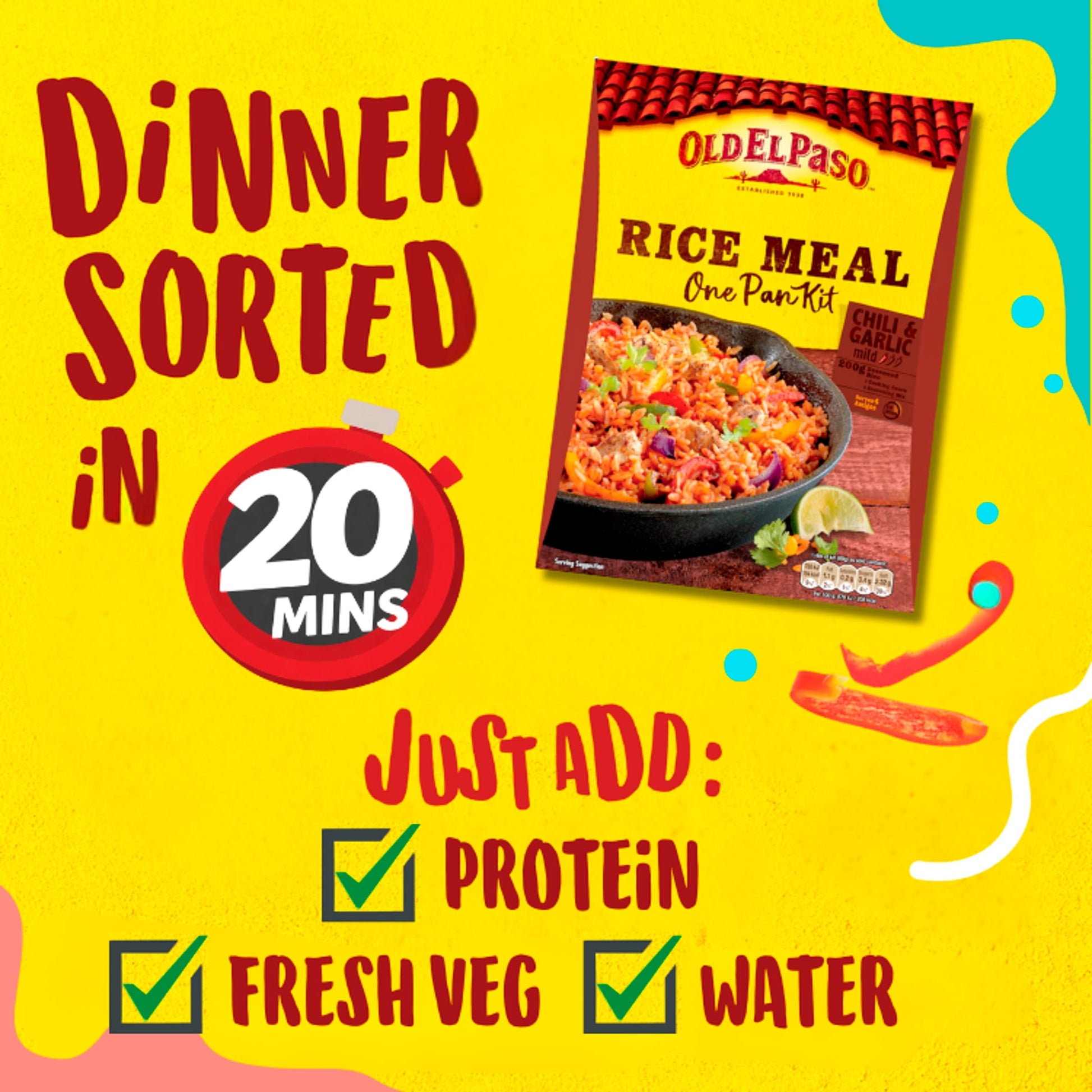 Old El Paso Chilli & Garlic Rice Kit 355G — image 2
