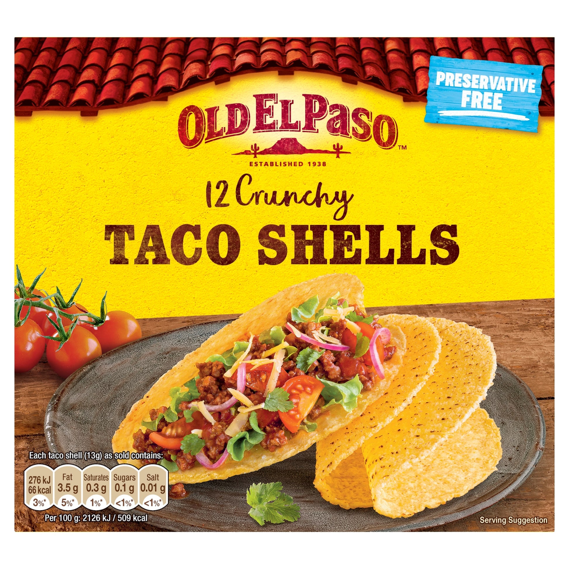 Old El Paso Crunchy Taco Shells X12 156G — image 1