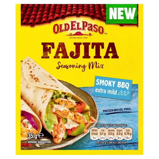 Old El Paso Fajita Smoky BBQ Extra Mild Seasoning Mix 35g — image 1