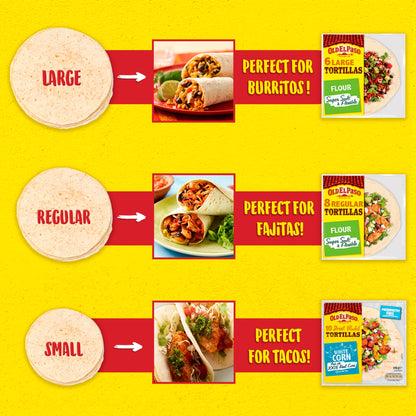 Old El Paso Large Super Soft Flour Tortillas Wraps 6 Pack 350G — image 4