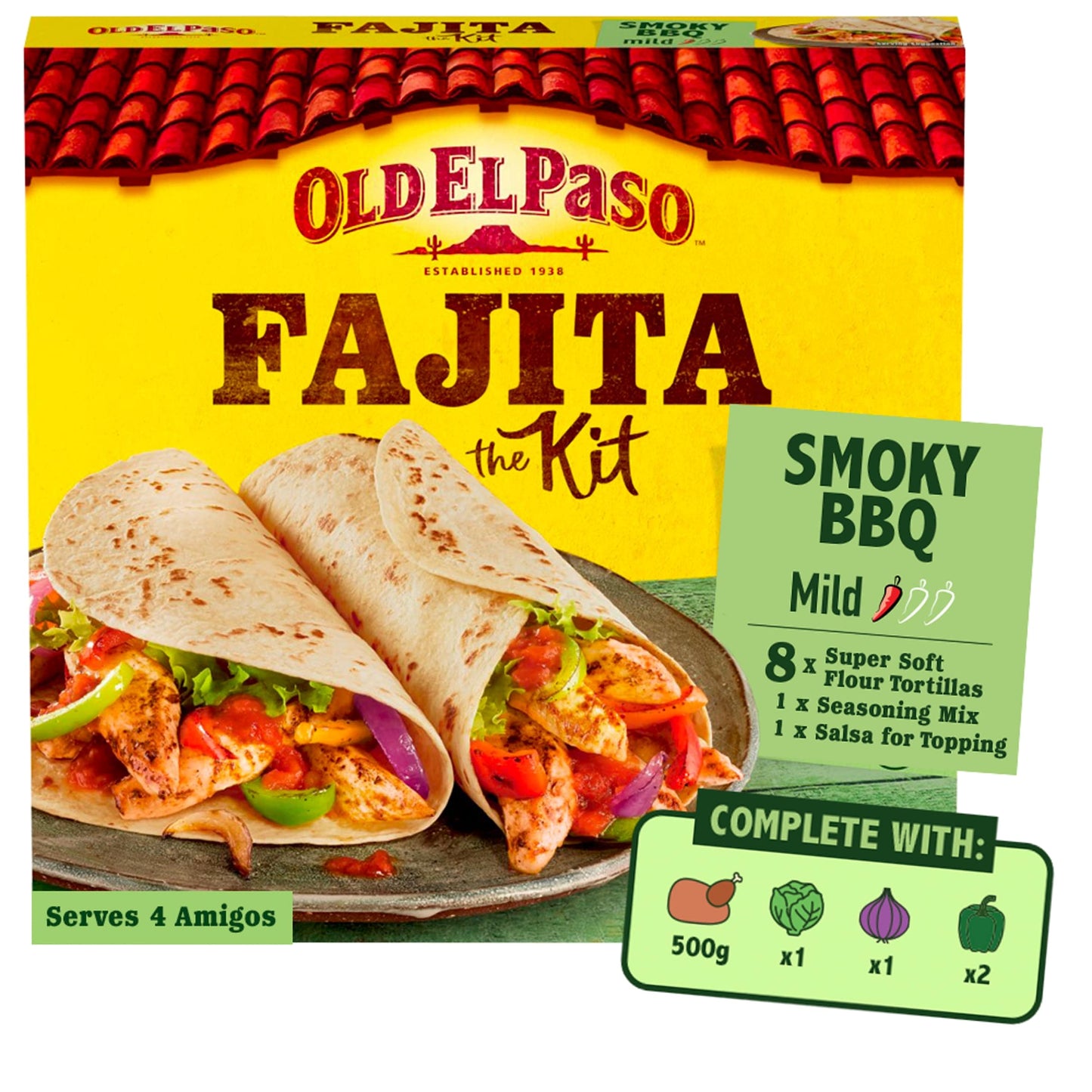 Old El Paso Smoky Bbq Fajita Dinner Kit 500G — image 1