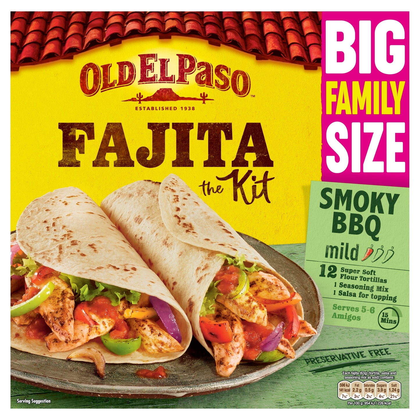 Old El Paso Smoky Bbq Family Fajita Kit 750G — image 1