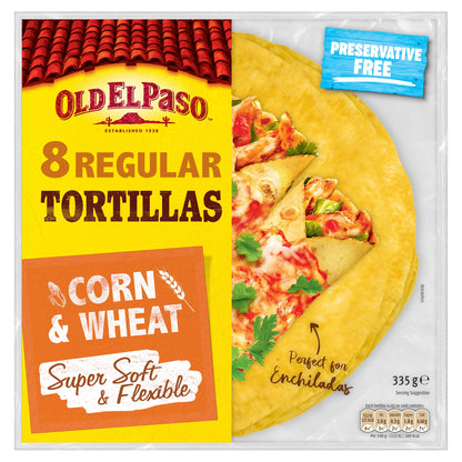 Old El Paso Soft Corn Tortillas Wraps X8 335G — image 1