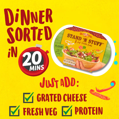 Old El Paso Stand ‘N’ Stuff Soft Flour Tortillas Wraps 8Pk 193G — image 2