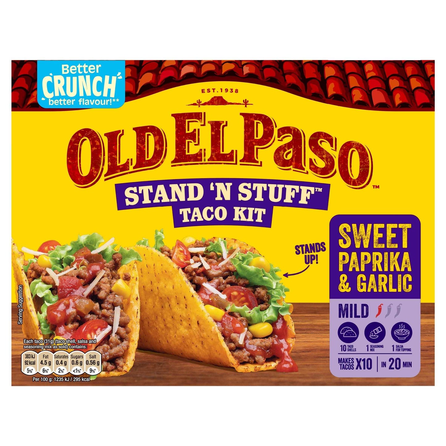 Old El Paso Stand 'N' Stuff Taco Kit - Sweet Paprika & Garlic 312g — image 1