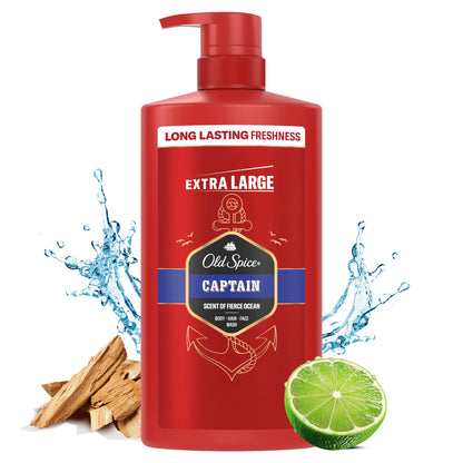 Old Spice Captain Fierce Ocean 3 in 1 Extra Large Shower Gel 800ml — image 1