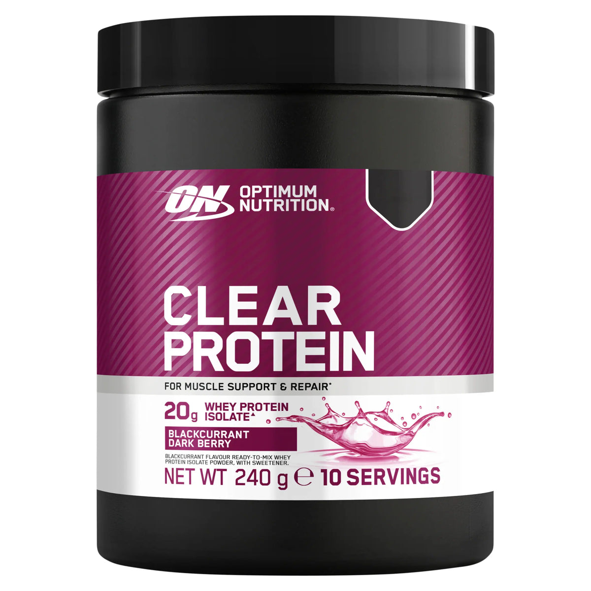Optimum Nutrition Clear Protein Blackcurrant & Dark Berry 240g. — image 1
