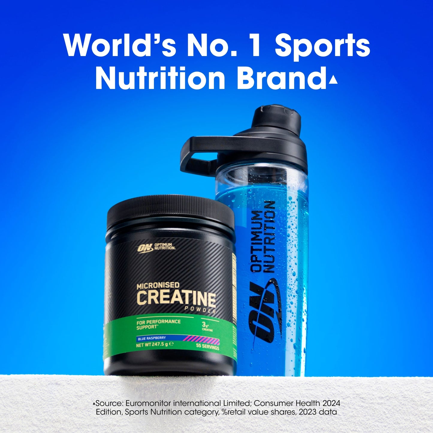 Optimum Nutrition Flavoured Creatine Powder Blue Raspberry 247.5g — image 2