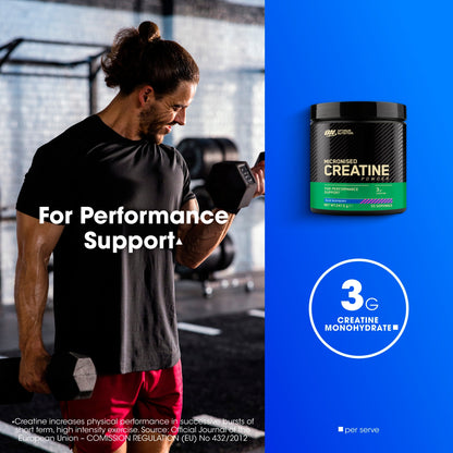 Optimum Nutrition Flavoured Creatine Powder Blue Raspberry 247.5g — image 3