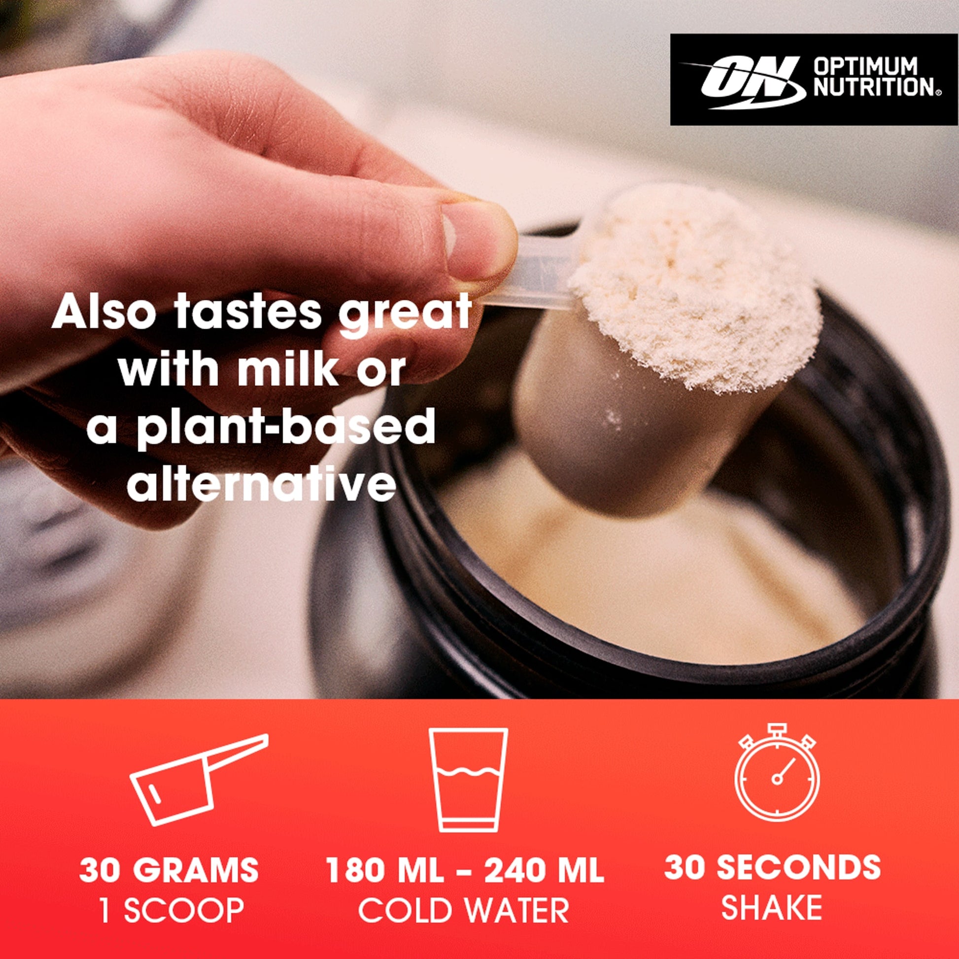 Optimum Nutrition Gold Standard 100% Whey Protein Powder - Delicious Strawberry 450g — image 5
