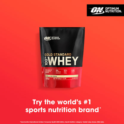 Optimum Nutrition Gold Standard 100% Whey Protein Powder - Vanilla Ice Cream 450g — image 3