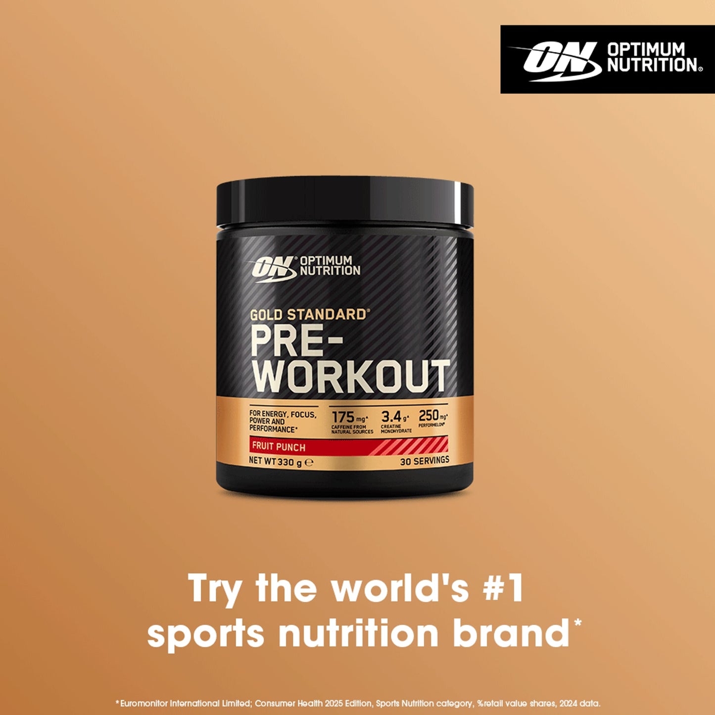 Optimum Nutrition Gold Standard Pre-Workout Supplement - Fruit Punch 330g — image 3