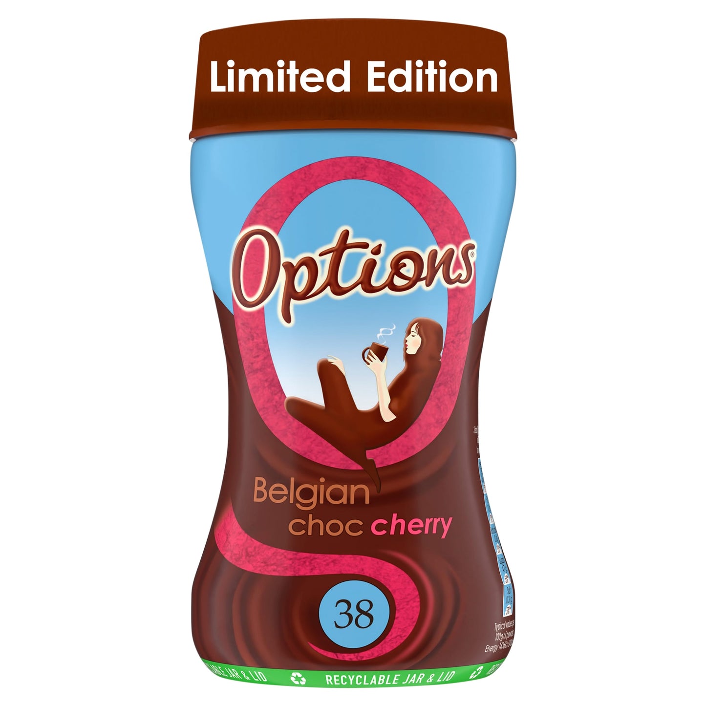 Options Limited Edition Belgian Chocolate Cherry Hot Chocolate 220g — image 1