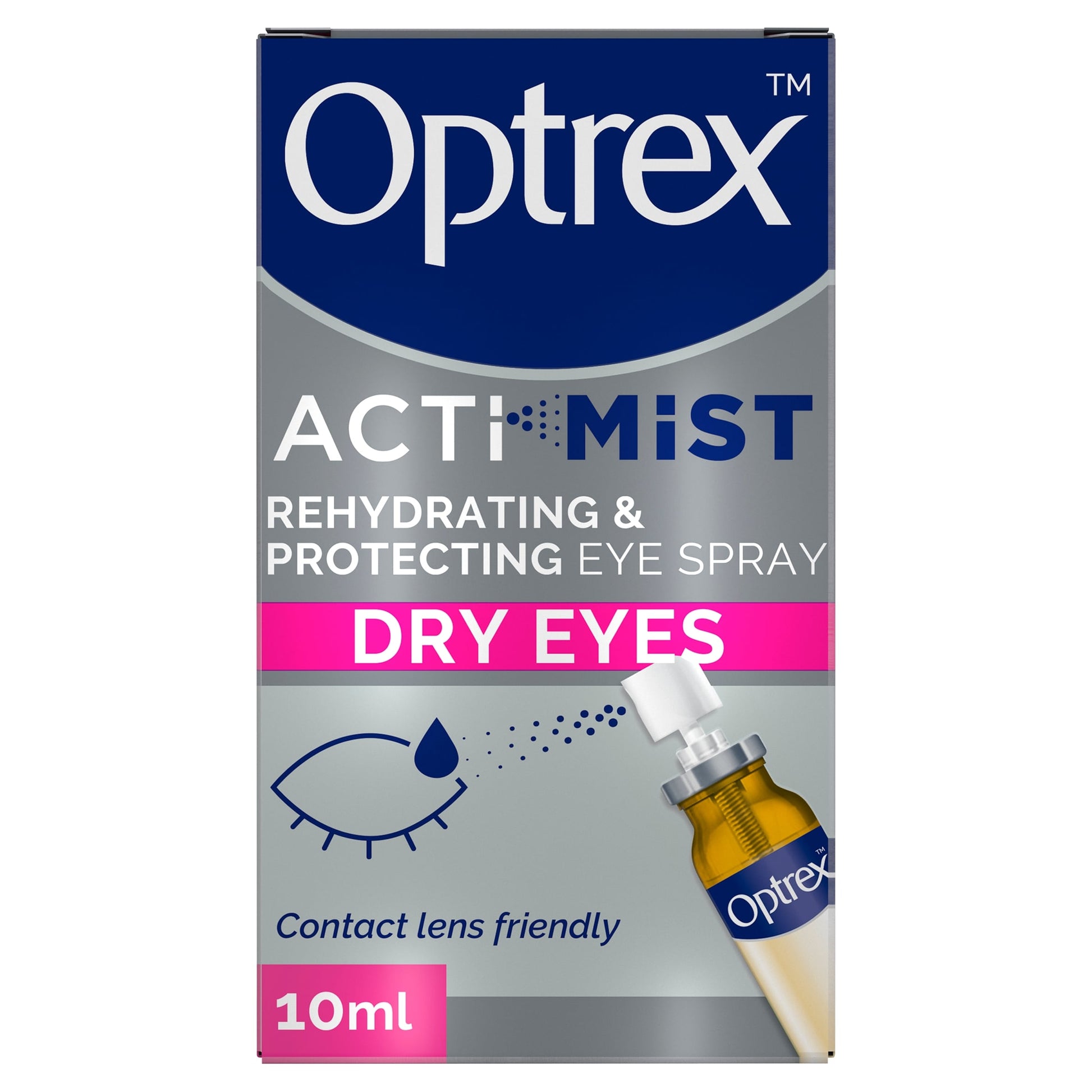Optrex ActiMist Double Action Spray Dry Irritated Eyes 10ml — image 1