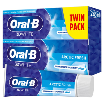 Oral-B 3D White Arctic Fresh Toothpaste 2X75ml — image 1