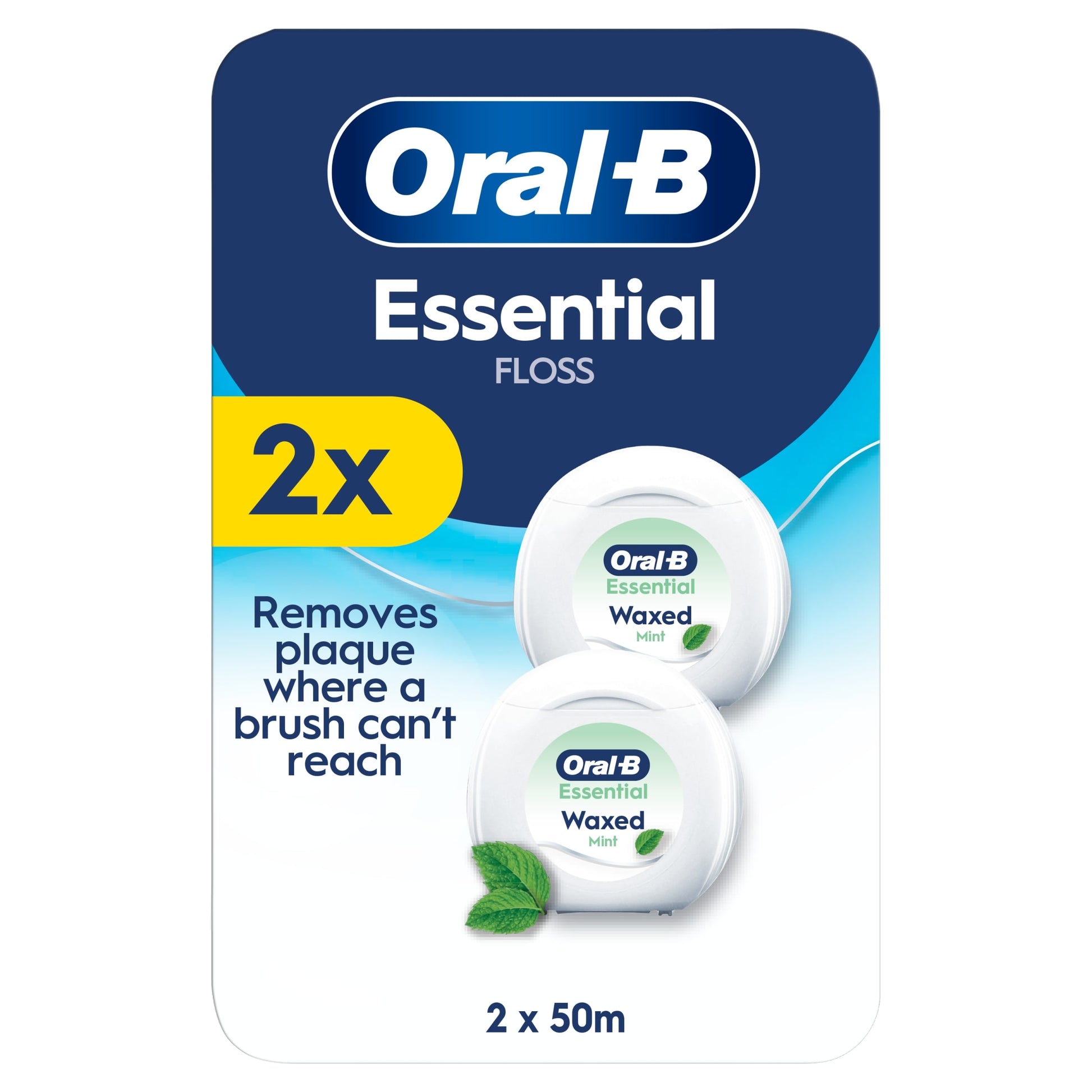 Oral-B Essential Floss Waxed Mint 2 Pack — image 1