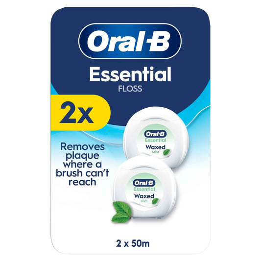 Oral-B Essential Floss Waxed Mint 2 Pack