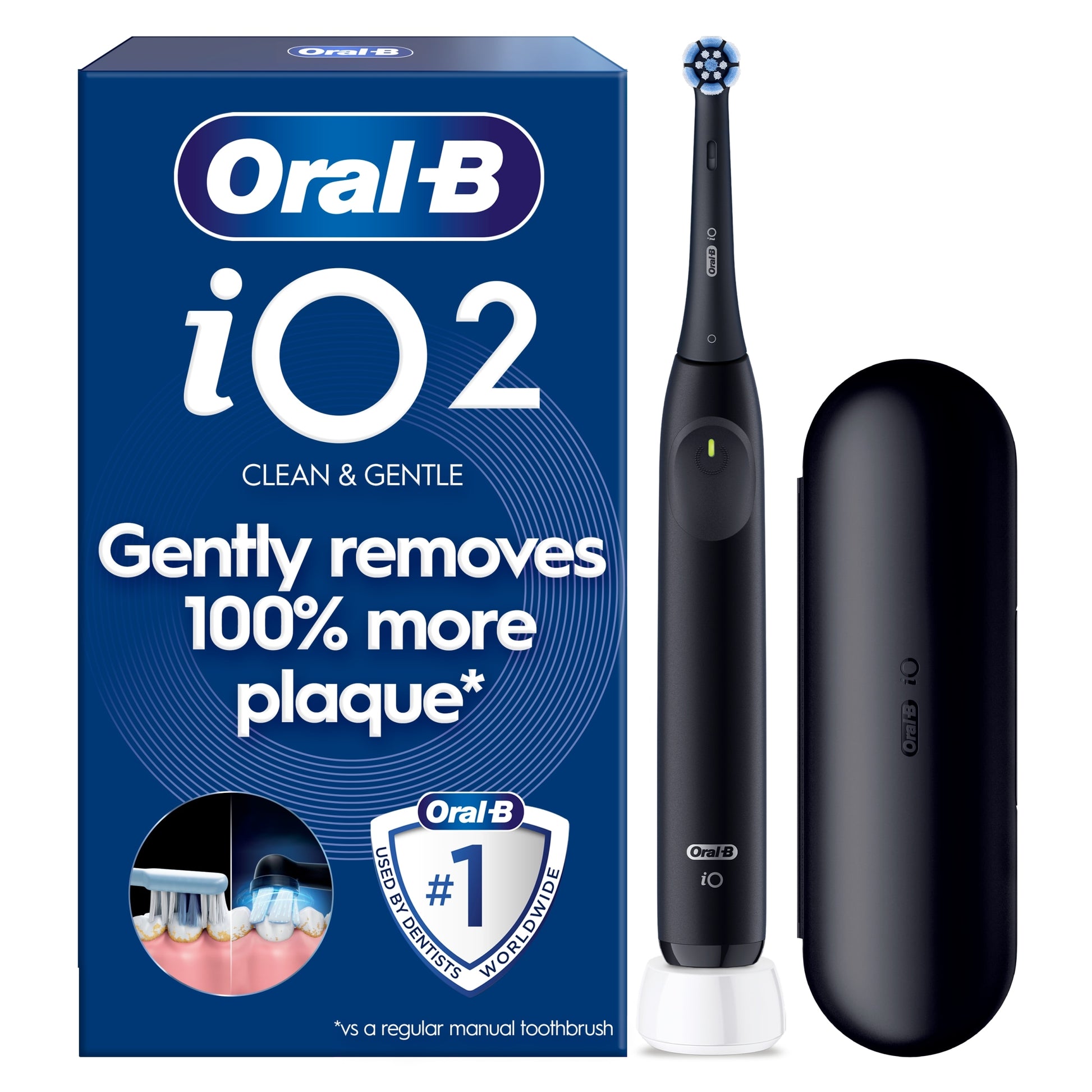 Oral-B iO Series 2 Clean & Care Black Electric Toothbrush & Travel Case — image 1
