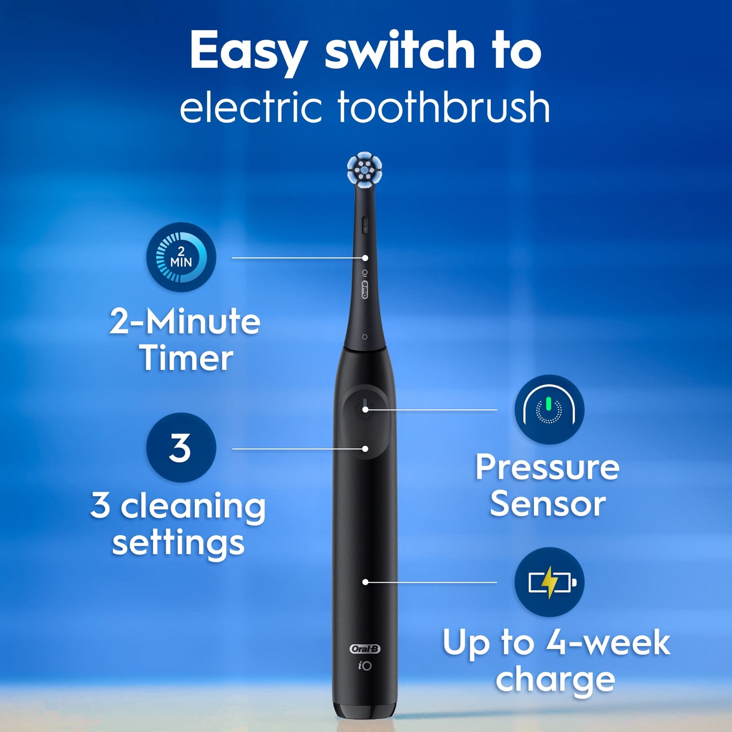 Oral-B iO Series 2 Clean & Care Black Electric Toothbrush & Travel Case — image 3