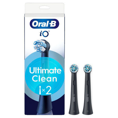 Oral-B iO Ultimate Clean Black Replacement Electric Toothbrush Heads 2 Pack — image 1