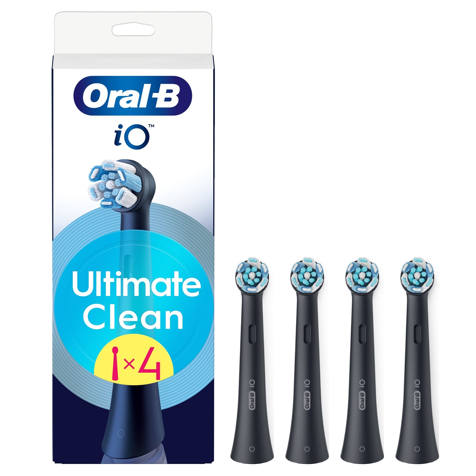 Oral-B iO Ultimate Clean Black Toothbrush Heads 4 Pack — image 1