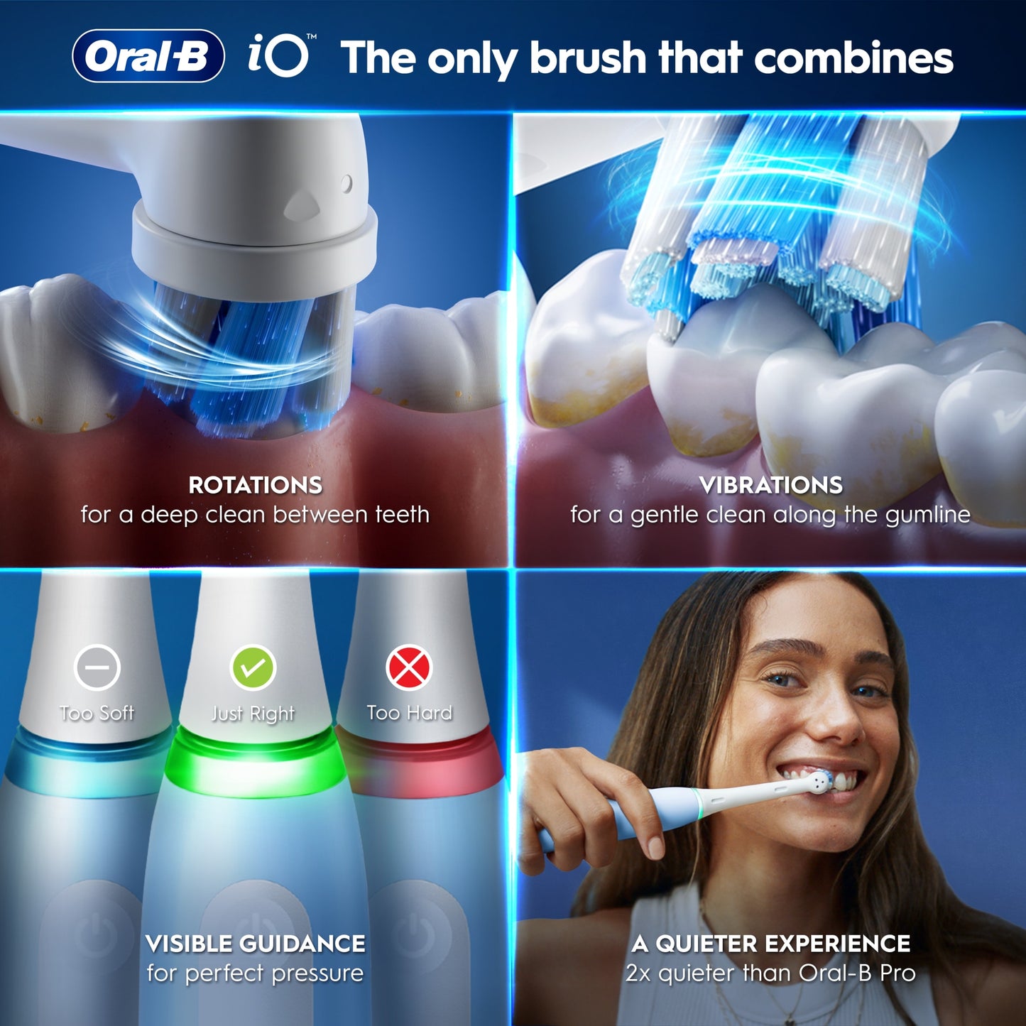 Oral-B iO3 Ice Blue Electric Toothbrush + Travel Case — image 4