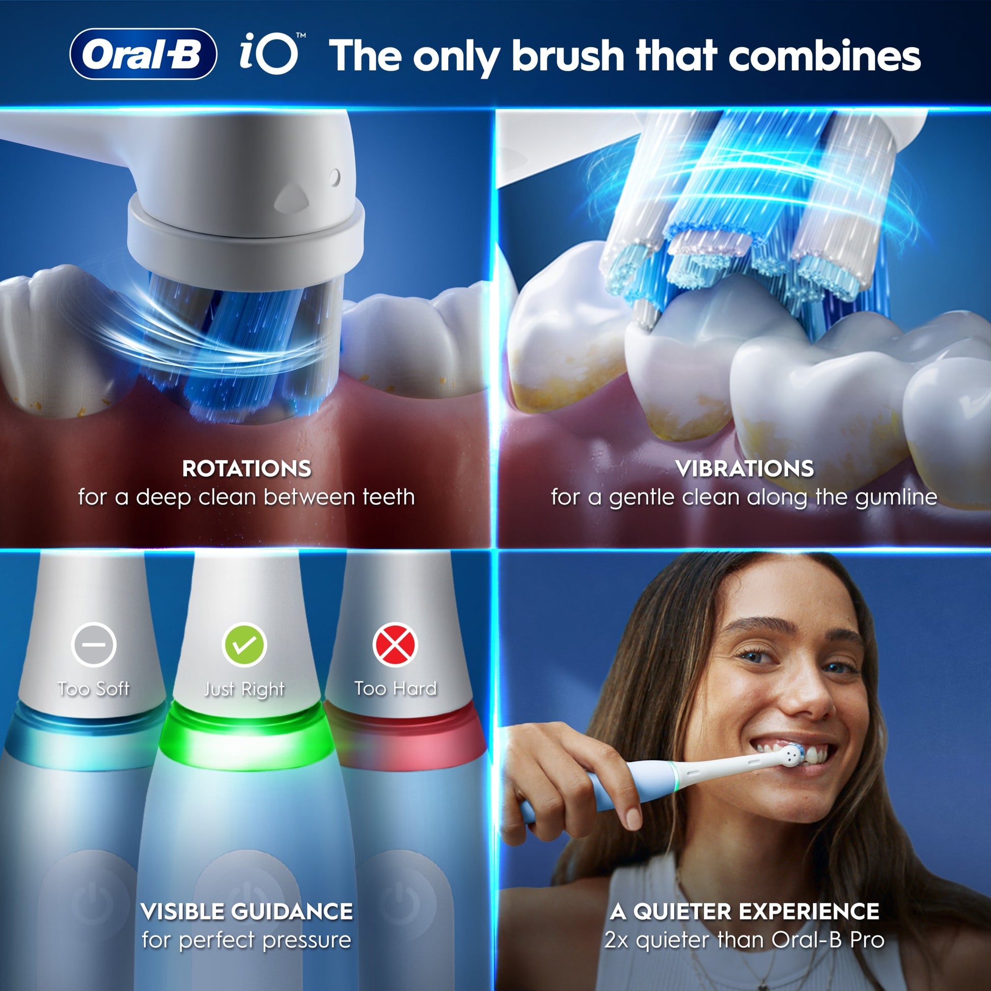 Oral-B iO3 Ice Blue Electric Toothbrush + Travel Case — image 4