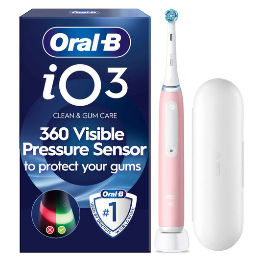 Oral-B Io3 Pink Electric Toothbrush & Travel Case