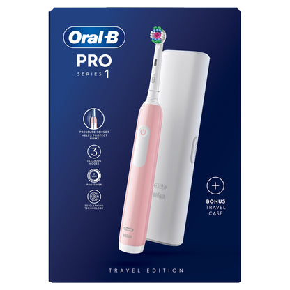 Oral-B Pro 1 Electric Toothbrush & Case Pink — image 1