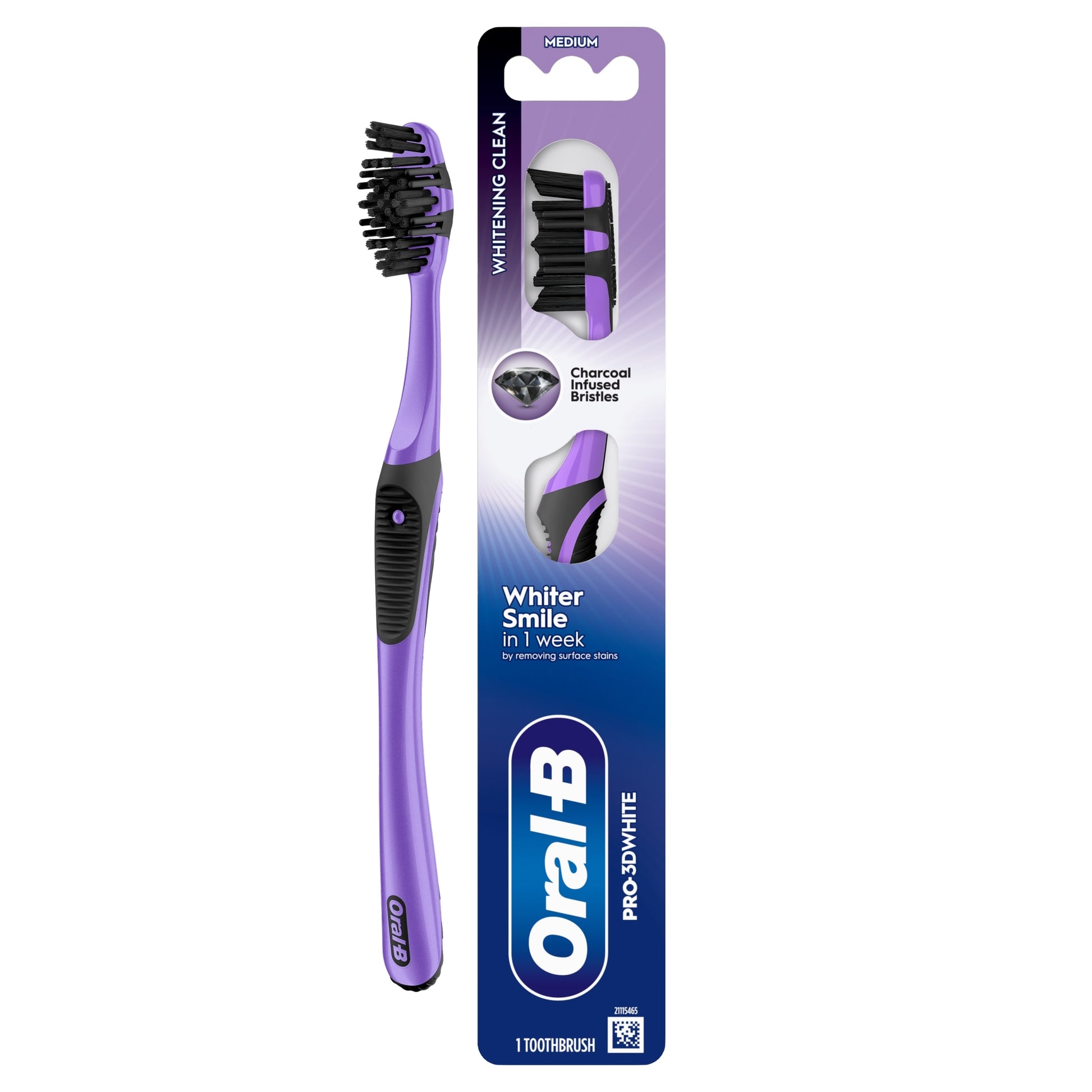 Oral-B Pro 3D White Medium Manual Toothbrush — image 1