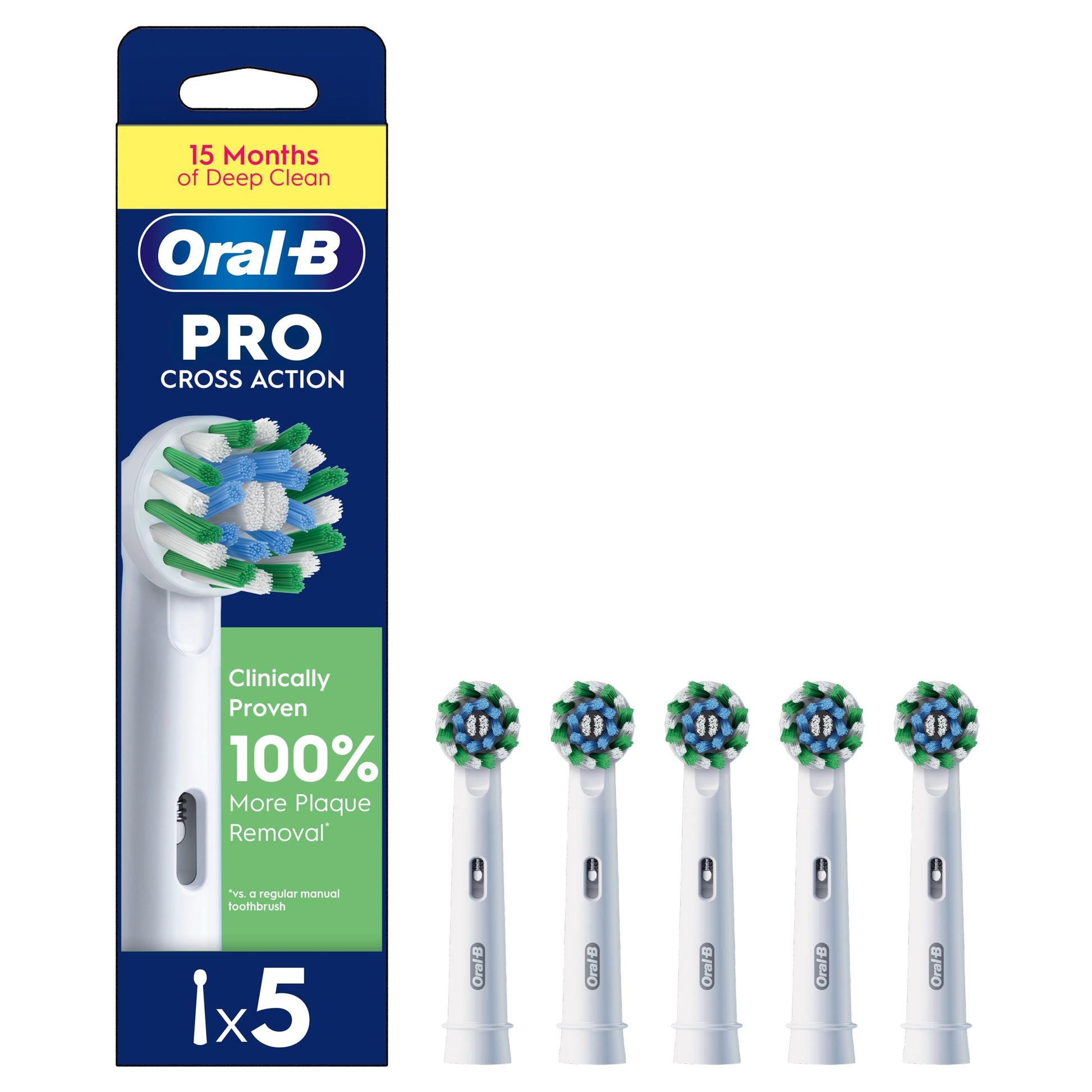 Oral-B Pro C/Act Electric Replacement White Toothbrush Heads 5 Pack — image 1