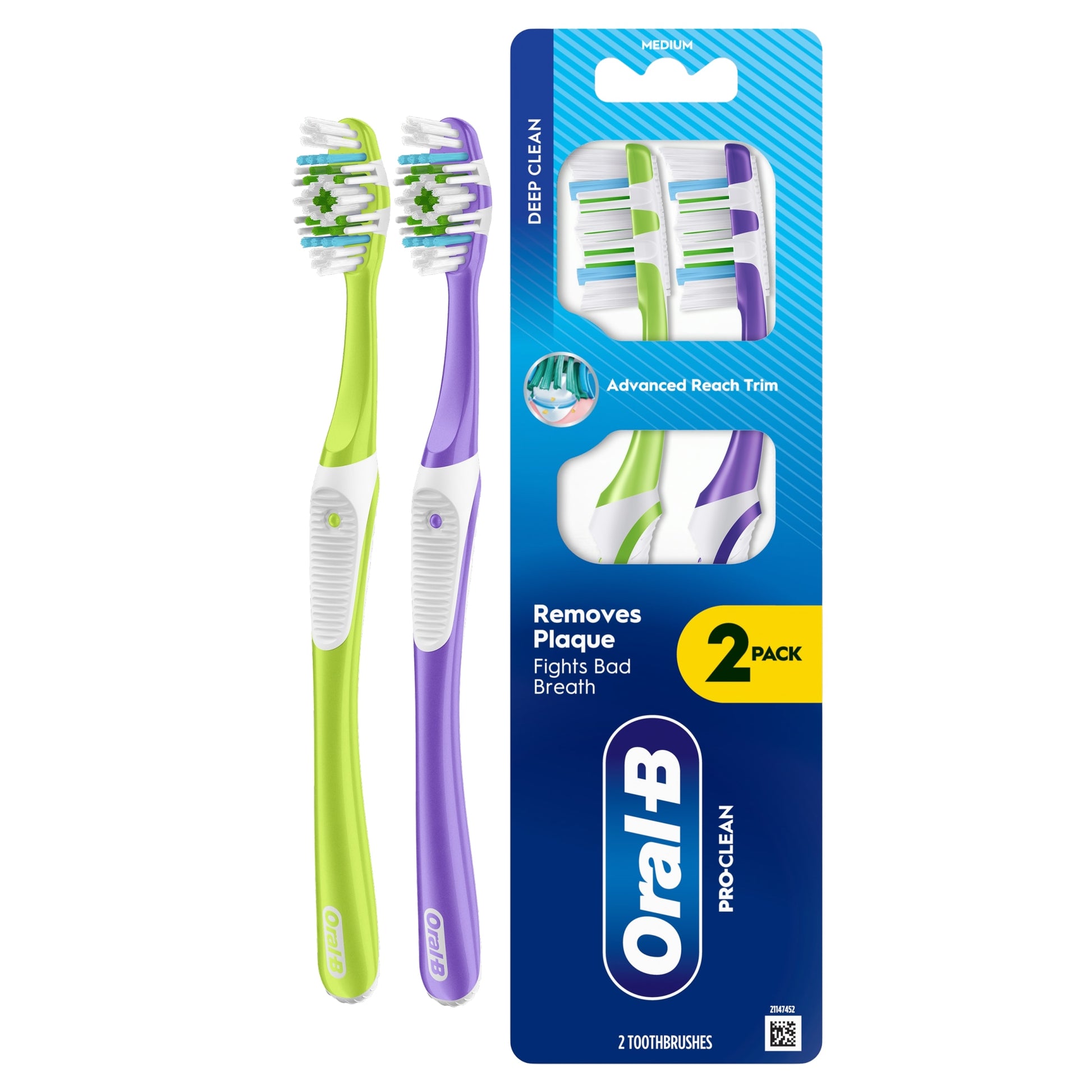Oral-B Pro Clean Medium Toothbrush 2 Pack — image 1