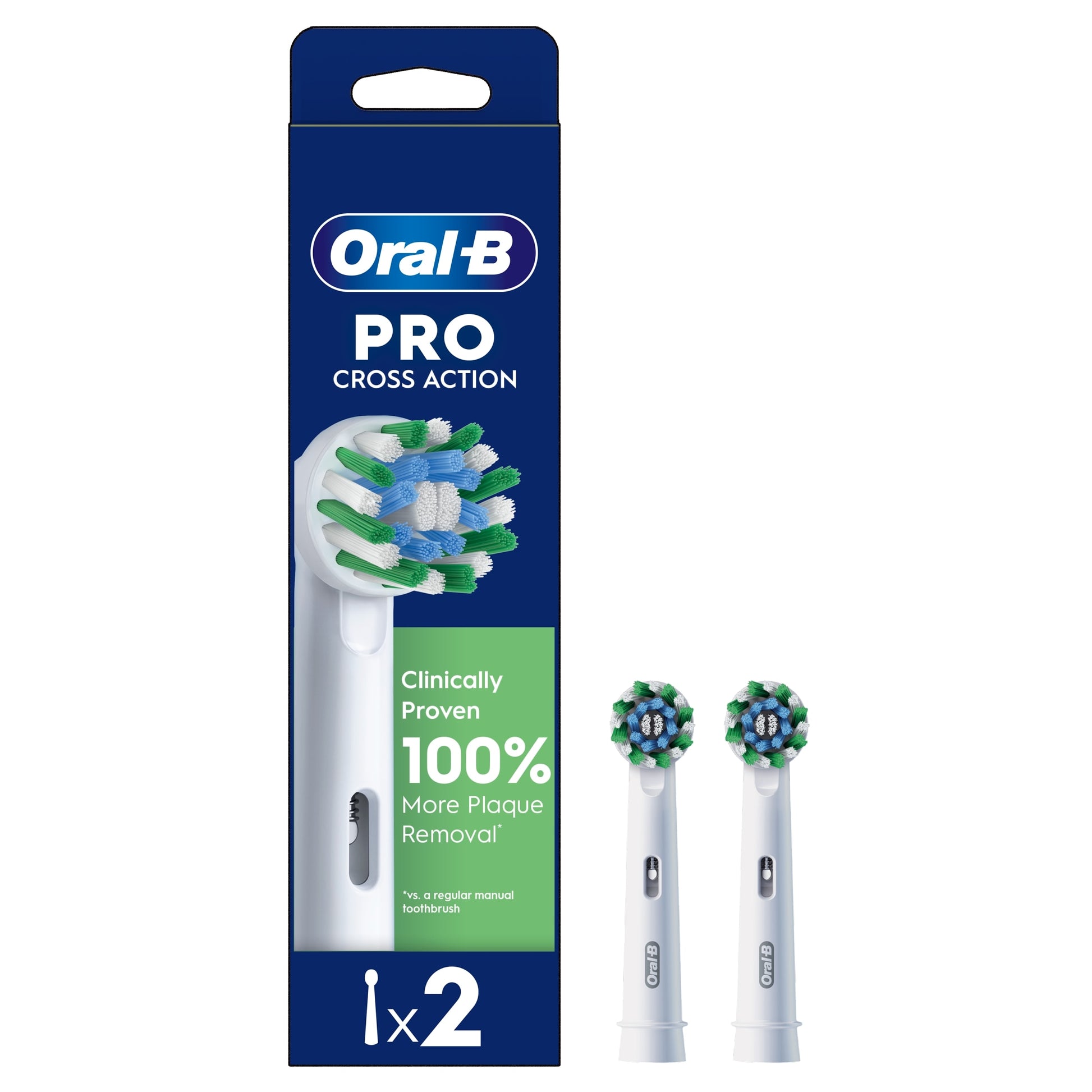 Oral-B Pro Cross Action Electric Toothbrush Replacement Heads 2 Pack — image 1