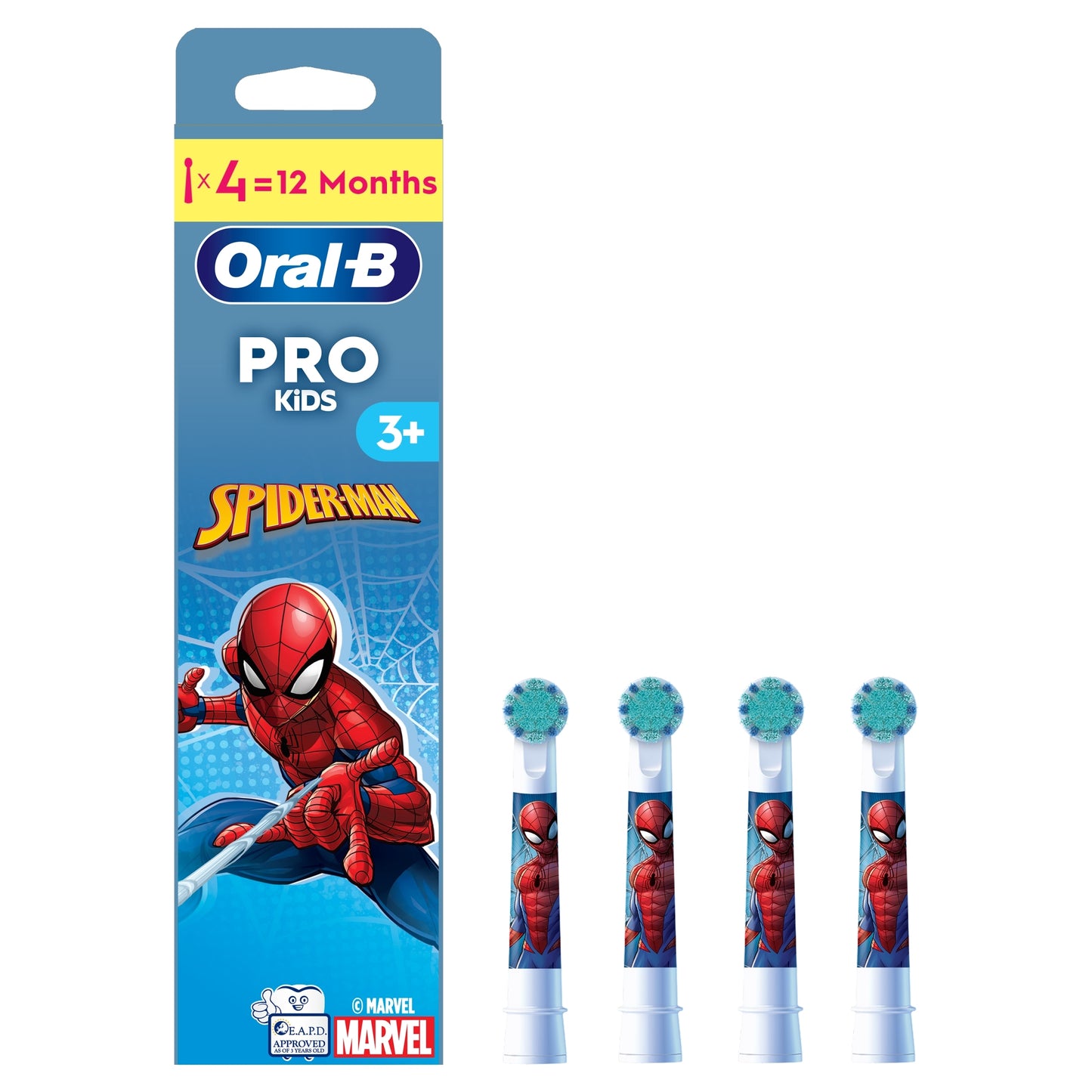 Oral-B Pro Kids Toothbrush Heads - Spiderman 4 Pack — image 1