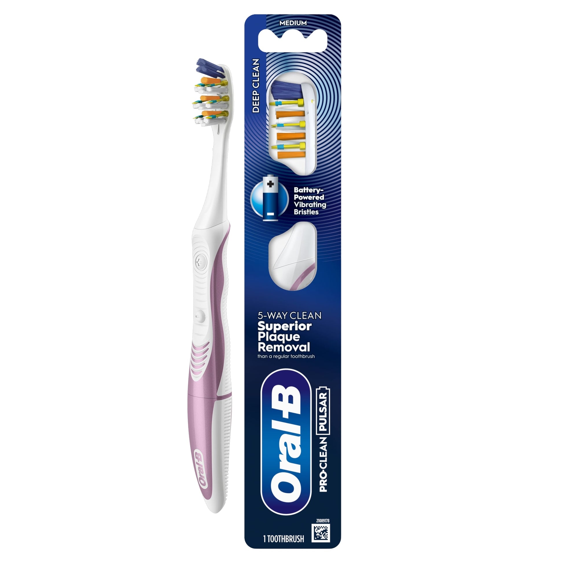 Oral-B Pulsar Pro Clean Medium Battery Toothbrush — image 1