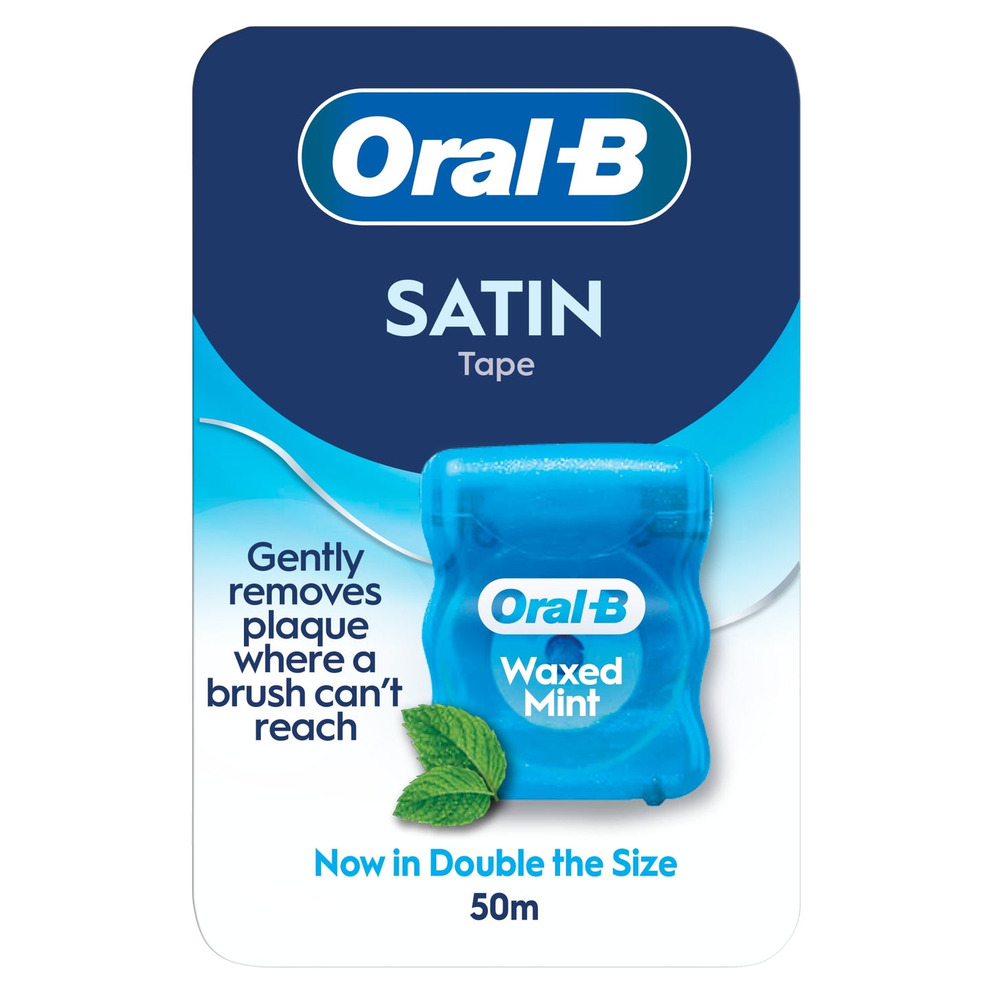 Oral-B Satin Tape waxed Mint Dental Floss 50M — image 1
